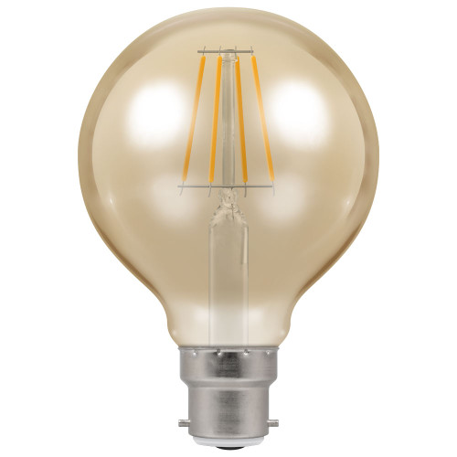 Crompton 5W LED Filament G80 Antique Bronze Globe 2200K B22d Dimmable Crompton 5W LED Filament G80 Antique Bronze Globe 2200K B22d Dimmable