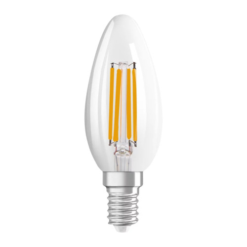 LED Filament Candle 4W (40W eqv.) E14 Very Warm White Clear Glow Dimmable LED Filament Candle 4W (40W eqv.) E14 Very Warm White Clear Glow Dimmable