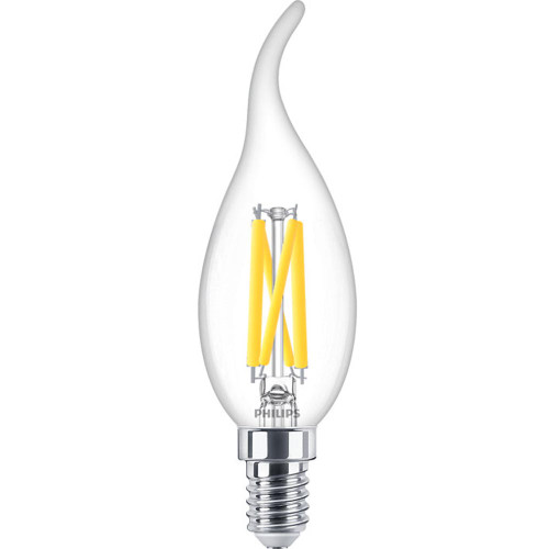 LED Bent Tipped Candle 3.4W (40W) SES Clear CRi90 2700K-2200K DimTone LED Bent Tipped Candle 3.4W (40W) SES Clear CRi90 2700K-2200K DimTone
