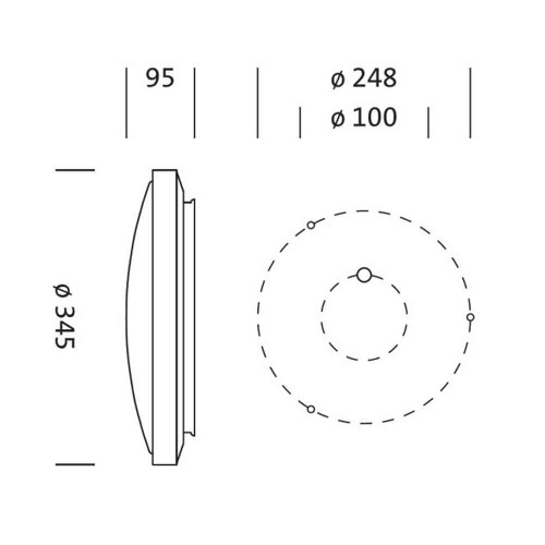 Osram POSIVO 17W LED Surface Mounted Ceiling/Wall Light Warm White