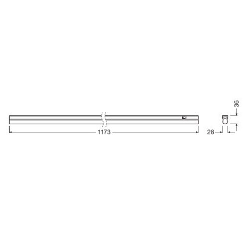 Ledvance Linear LED Switched 17W Batten 1473mm Warm White IP20