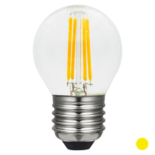 LED Filament Round 45mm ES 4W 220-240V Yellow Dimmable Laes LED Filament Round 45mm ES 4W 220-240V Yellow Dimmable Laes
