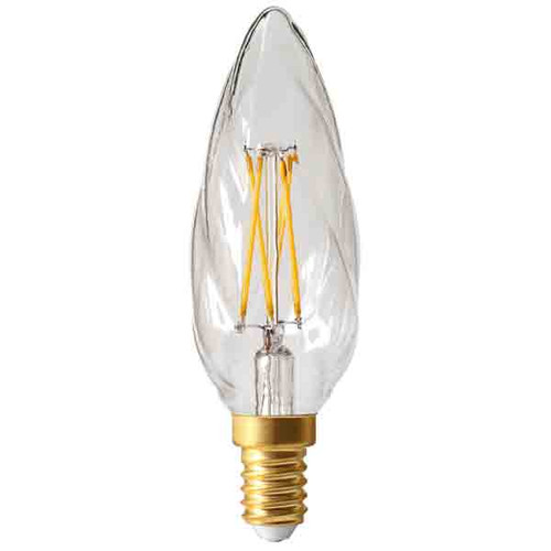 Girard Sudron Twisted Flamme F6 LED Filament Candle 4W Clear E14 Very Warm White Dimmable Girard Sudron Twisted Flamme F6 LED Filament Candle 4W Clear E14 Very Warm White Dimmable