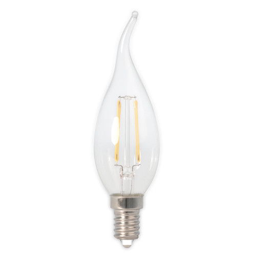 Calex LED Bent-Tipped Candle 3.5W (25W eq.) E14 Clear 2700K Dimmable Calex LED Bent-Tipped Candle 3.5W (25W eq.) E14 Clear 2700K Dimmable