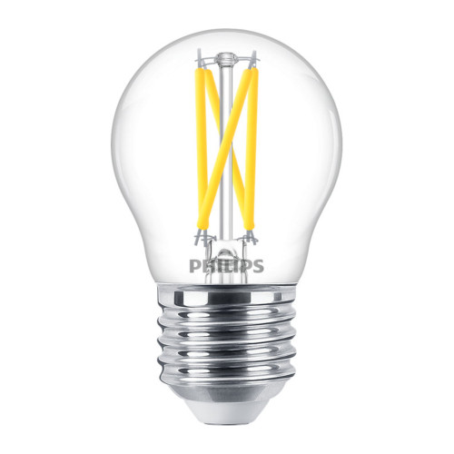 Philips LED Golfball 2.5W (25W eq.) ES Clear Very Warm White 922-927 DimTone Philips LED Golfball 2.5W (25W eq.) ES Clear Very Warm White 922-927 DimTone