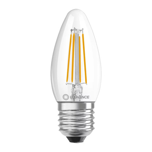 LED Classic Filament Candle 4W (40W eqv.) E27 2700K Clear Ledvance LED Classic Filament Candle 4W (40W eqv.) E27 2700K Clear Ledvance