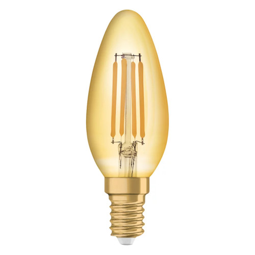 LED Vintage Filament Candle 4W (35W eqv.) E14 2400K Gold Ledvance LED Vintage Filament Candle 4W (35W eqv.) E14 2400K Gold Ledvance