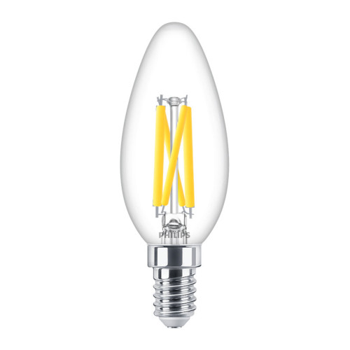 Philips LED Candle 5.9W (60W eq.) SES Clear Very Warm White 922-927 DimTone Philips LED Candle 5.9W (60W eq.) SES Clear Very Warm White 922-927 DimTone
