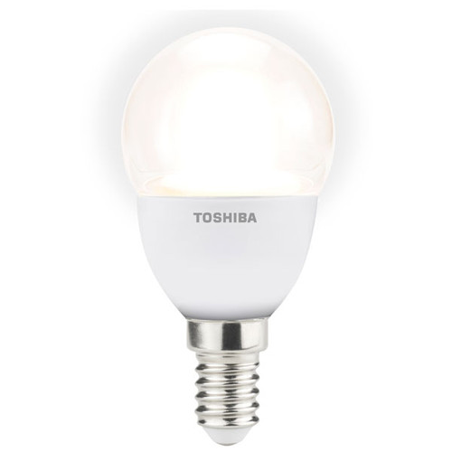 Toshiba LED Dimmable 45mm Round 4.5W E14 Opal Very Warm White Toshiba LED Dimmable 45mm Round 4.5W E14 Opal Very Warm White