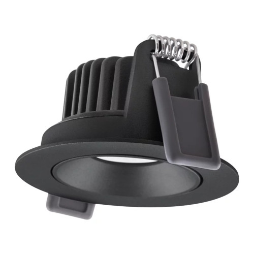 LED Tilting Spotlight 8W 3000K CRi90 36 Deg 68mm Cut Out Dimmable Black LED Tilting Spotlight 8W 3000K CRi90 36 Deg 68mm Cut Out Dimmable Black