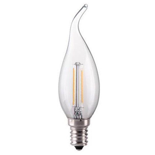 LED Bent Tipped Candle 2W (20W eqv.) SES 2700K 220-240V Clear Kosnic LED Bent Tipped Candle 2W (20W eqv.) SES 2700K 220-240V Clear Kosnic