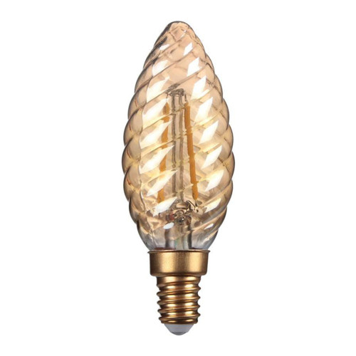 LED Twisted Candle 4W (28W eqv.) SES 2500K 220-240V Gold Kosnic LED Twisted Candle 4W (28W eqv.) SES 2500K 220-240V Gold Kosnic