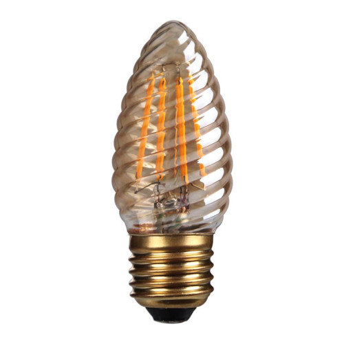 LED Twisted Candle 4W (28W eqv.) ES 2500K 220-240V Gold Kosnic LED Twisted Candle 4W (28W eqv.) ES 2500K 220-240V Gold Kosnic