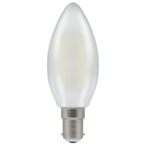 LED Filament Candle 2.2W (25W eqv.) B15d 2700K Opal Crompton LED Filament Candle 2.2W (25W eqv.) B15d 2700K Opal Crompton