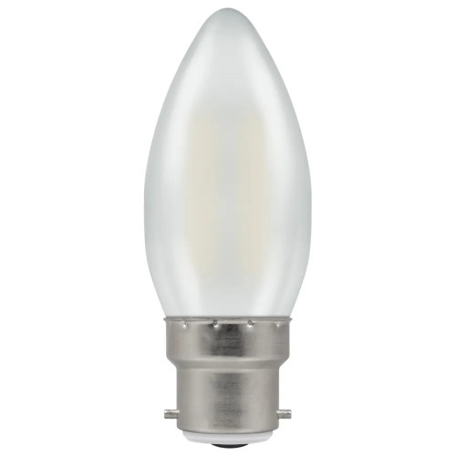 LED Filament Candle 2.2W (25W eqv.) B22d 4000K Opal Crompton LED Filament Candle 2.2W (25W eqv.) B22d 4000K Opal Crompton