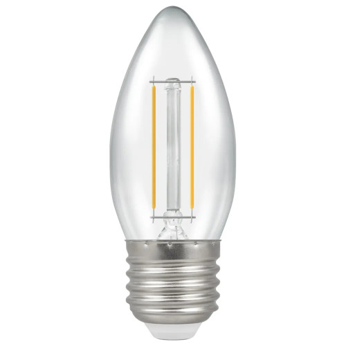 LED Filament Candle 2.5W (25W eqv.) E27 Clear 2700K Dimmable Crompton LED Filament Candle 2.5W (25W eqv.) E27 Clear 2700K Dimmable Crompton