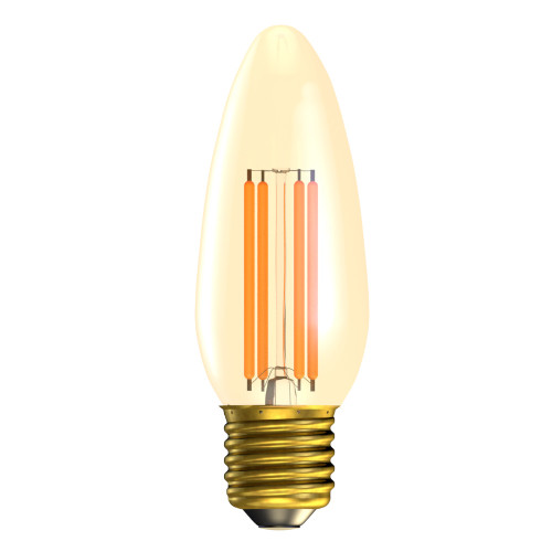 LED Vintage Candle 3.3W (35W eqv.) ES Gold 2200K Dimmable LED Vintage Candle 3.3W (35W eqv.) ES Gold 2200K Dimmable