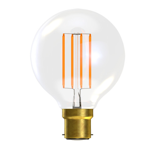 LED Filament 80mm Globe 3.3W (40W eqv.) B22d Clear 2700K BEL LED Filament 80mm Globe 3.3W (40W eqv.) B22d Clear 2700K BEL