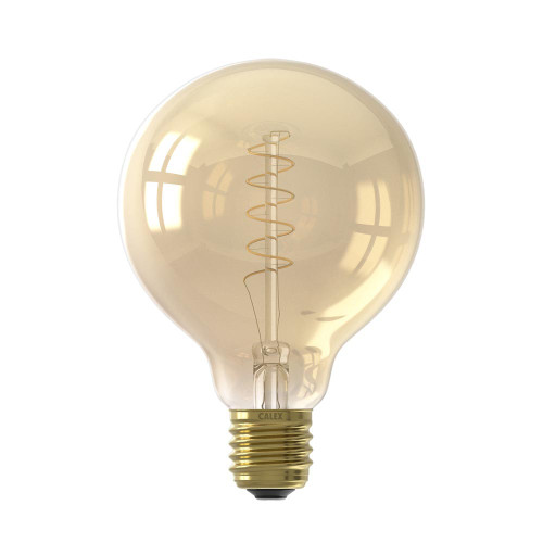 Calex LED Spiral Filament 95mm Globe 4W 240V ES Gold 2100K Dimmable Calex LED Spiral Filament 95mm Globe 4W 240V ES Gold 2100K Dimmable