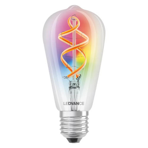 Wifi LED Filament ST64 Lamp 4.5W (30W eqv.) E27 RGB Clear Dim Wifi LED Filament ST64 Lamp 4.5W (30W eqv.) E27 RGB Clear Dim