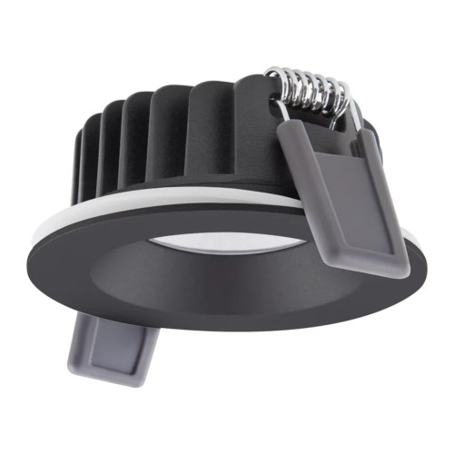 LED Recessed Spotlight 6W 3000K CRi90 36 Degrees IP65 in Black Dim