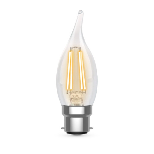LED Bent Tipped Candle 4.2W (40W eqv.) BC 2700K Clear Dimmable Kosnic LED Bent Tipped Candle 4.2W (40W eqv.) BC 2700K Clear Dimmable Kosnic