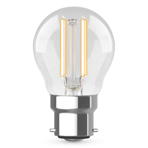 LED 45mm Round 4.2W (40W eqv.) BC 2700K 220-240V Clear Dimmable Kosnic LED 45mm Round 4.2W (40W eqv.) BC 2700K 220-240V Clear Dimmable Kosnic