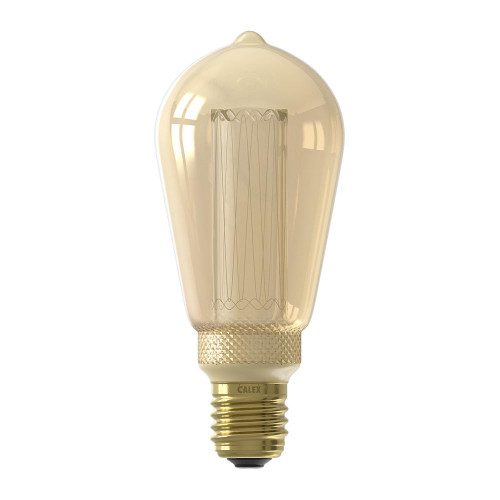 LED Glassfiber Rustic ST64 Lamp 3.5W ES Gold 1800K Dimmable Calex LED Glassfiber Rustic ST64 Lamp 3.5W ES Gold 1800K Dimmable Calex
