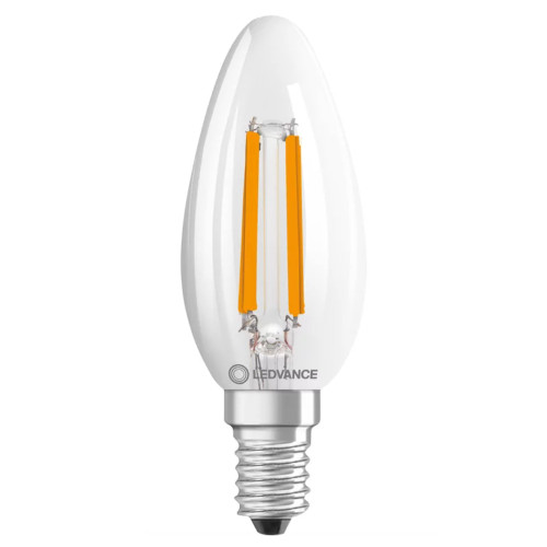 High Efficient LED Candle 2.9W (40W eq.) 2700K E14 Clear Dimmable Ledvance High Efficient LED Candle 2.9W (40W eq.) 2700K E14 Clear Dimmable Ledvance