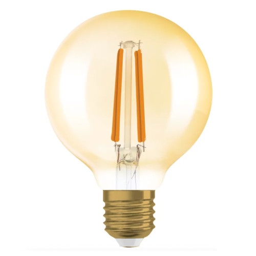 Ledvance Vintage 1906 LED Globe 80mm 7.2W (60W eq.) 2400K E27 Gold Dimmable Ledvance Vintage 1906 LED Globe 80mm 7.2W (60W eq.) 2400K E27 Gold Dimmable