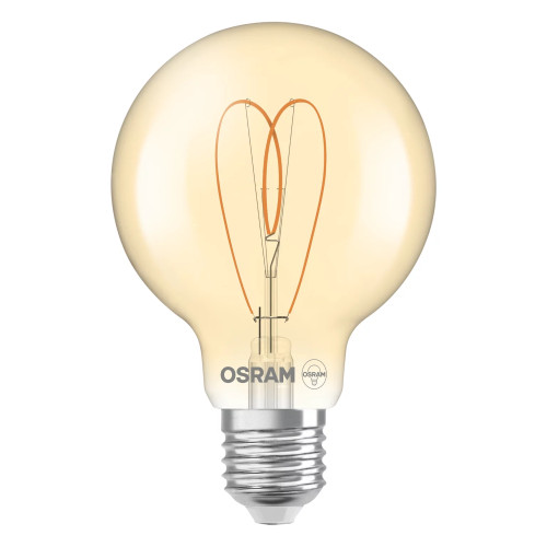 Vintage 1906 LED 80mm Heart Globe 4.9W (40W eq.) E27 2200K Gold CRi90 Dim Vintage 1906 LED 80mm Heart Globe 4.9W (40W eq.) E27 2200K Gold CRi90 Dim