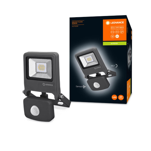 Endura Dark Grey LED Floodlight 10W 800lm 4000K IP44 with Sensor Endura Dark Grey LED Floodlight 10W 800lm 4000K IP44 with Sensor