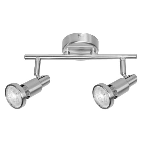 Silver LED GU10 Spotlight 2 x 2.6W 2 x 230lm 2700K 36 Degrees Ledvance