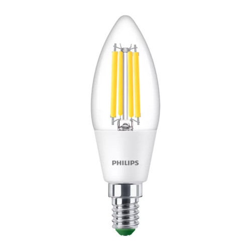 Ultra Efficient LED Candle 2.3W (40W eq.) SES 3000K Clear Philips Ultra Efficient LED Candle 2.3W (40W eq.) SES 3000K Clear Philips