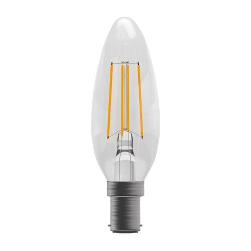 LED Genesis Candle 4.5W (40W eq.) B15d 2700K Clear Dimmable Bell LED Genesis Candle 4.5W (40W eq.) B15d 2700K Clear Dimmable Bell