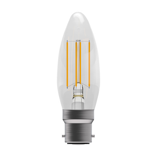 LED Genesis Candle 4.5W (40W eq.) B22d 2700K Clear Dimmable Bell LED Genesis Candle 4.5W (40W eq.) B22d 2700K Clear Dimmable Bell