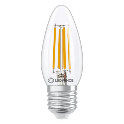 LED Filament Candle 3.4W (40W eq.) E27 2700K Clear Dimmable Ledvance LED Filament Candle 3.4W (40W eq.) E27 2700K Clear Dimmable Ledvance