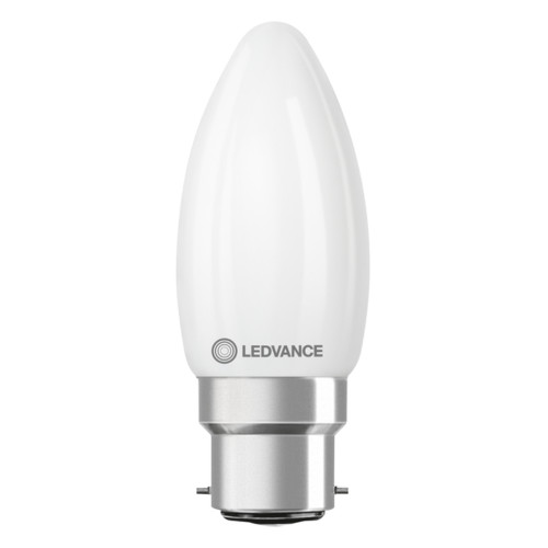 LED Filament Candle 3.4W (40W eq.) B22d 2700K Frosted Dimmable Ledvance LED Filament Candle 3.4W (40W eq.) B22d 2700K Frosted Dimmable Ledvance