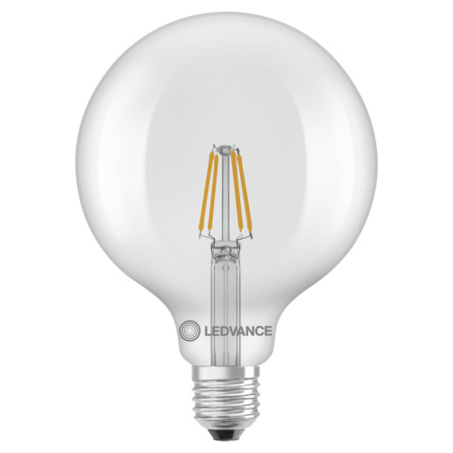 LED Classic Globe 125mm 3.4W (40W eq.) E27 2700K Clear Ledvance LED Classic Globe 125mm 3.4W (40W eq.) E27 2700K Clear Ledvance