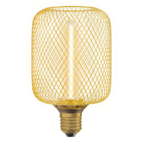 LED Straw Filament Square Lamp 100mm 3.5W E27 1800K Gold Dimmable LED Straw Filament Square Lamp 100mm 3.5W E27 1800K Gold Dimmable