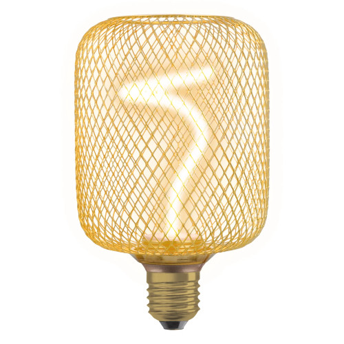 LED Spiral Filament Square Lamp 100mm 3.5W E27 1800K Gold Dimmable LED Spiral Filament Square Lamp 100mm 3.5W E27 1800K Gold Dimmable