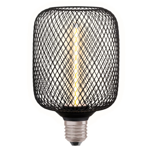 LED Straw Filament Square Lamp 100mm 3.5W E27 1800K Black Dimmable LED Straw Filament Square Lamp 100mm 3.5W E27 1800K Black Dimmable