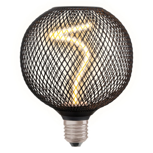 LED Spiral Filament Globe 125mm 3.5W E27 1800K Black Dimmable LED Spiral Filament Globe 125mm 3.5W E27 1800K Black Dimmable