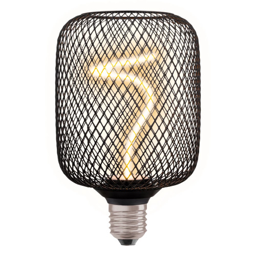 LED Spiral Filament Square Lamp 100mm 3.5W E27 1800K Black Dimmable LED Spiral Filament Square Lamp 100mm 3.5W E27 1800K Black Dimmable