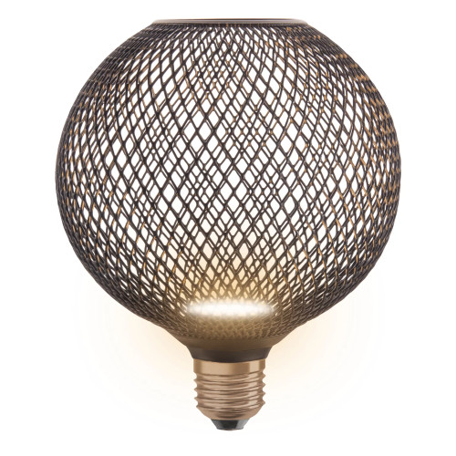 LED Flat Globe 125mm 3.5W 300lm E27 2700K Black Metal LED Flat Globe 125mm 3.5W 300lm E27 2700K Black Metal