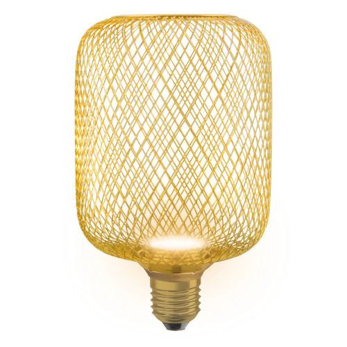 LED Flat Square Lamp 100mm 3.5W 300lm E27 2700K Gold Metal LED Flat Square Lamp 100mm 3.5W 300lm E27 2700K Gold Metal