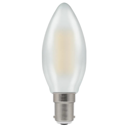 LED Filament Candle 6.5W (60W eq.) B15d Frosted 2700K Crompton LED Filament Candle 6.5W (60W eq.) B15d Frosted 2700K Crompton