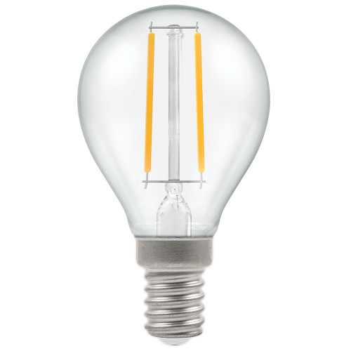 LED 45mm Round 2.2W (25W eq.) E14 Clear 2700K Crompton LED 45mm Round 2.2W (25W eq.) E14 Clear 2700K Crompton