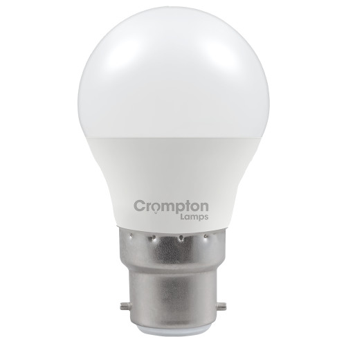 LED Thermal Plastic Golf Ball 2.2W (25W eq.) B22d Opal 6500K Crompton LED Thermal Plastic Golf Ball 2.2W (25W eq.) B22d Opal 6500K Crompton
