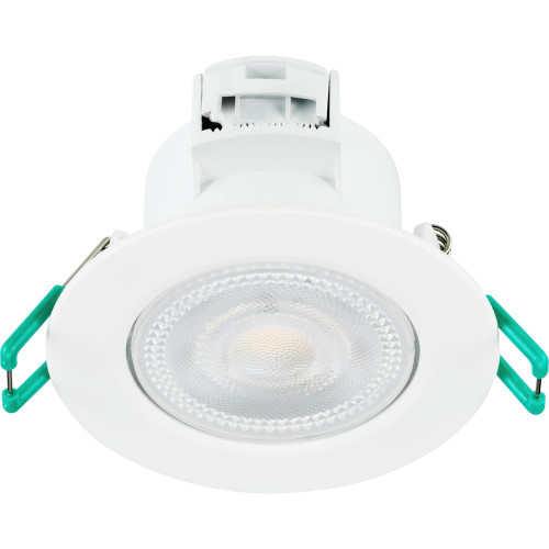Integrated LED IP44 Tilting Downlight White 4.8W 550lm 3CCT 38 Degrees Integrated LED IP44 Tilting Downlight White 4.8W 550lm 3CCT 38 Degrees